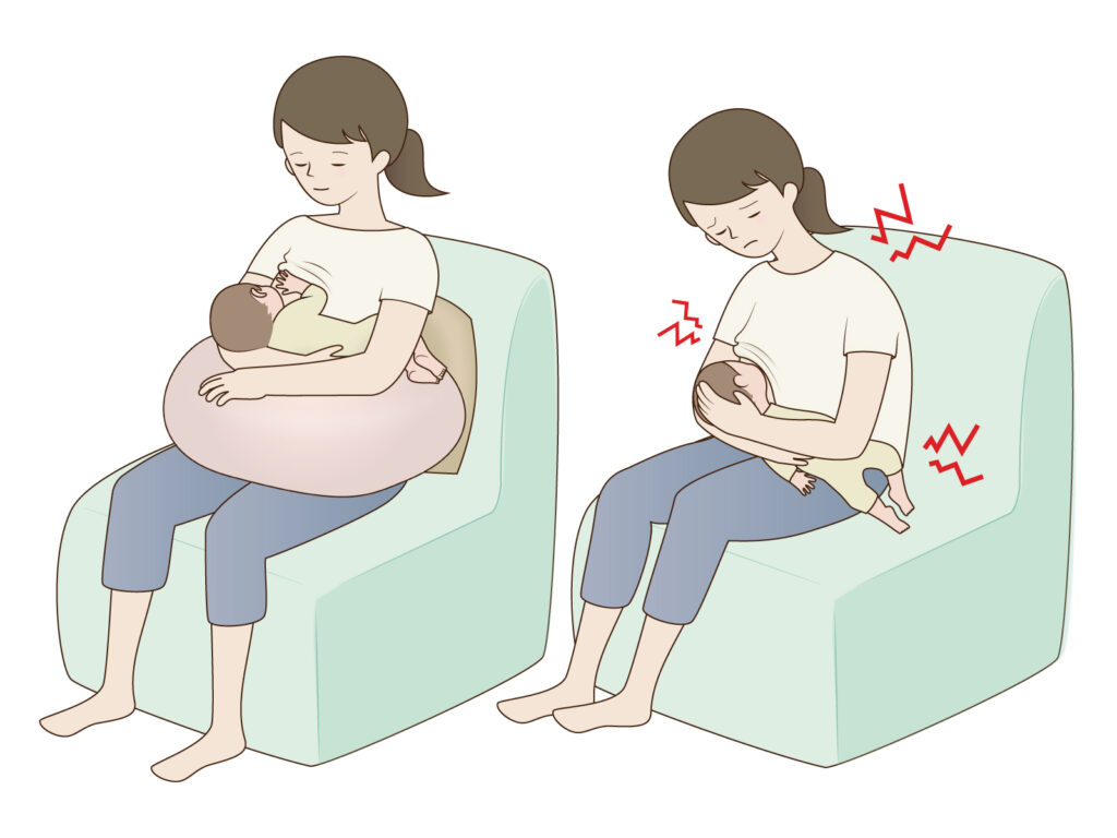 授乳姿勢のイラスト