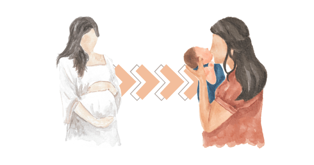 妊婦さんから産後のママの変化の様子